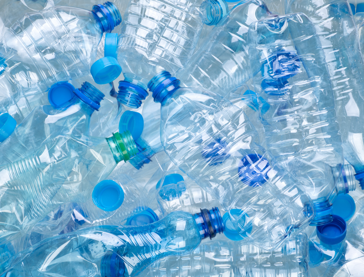 Many empty plastic bottles